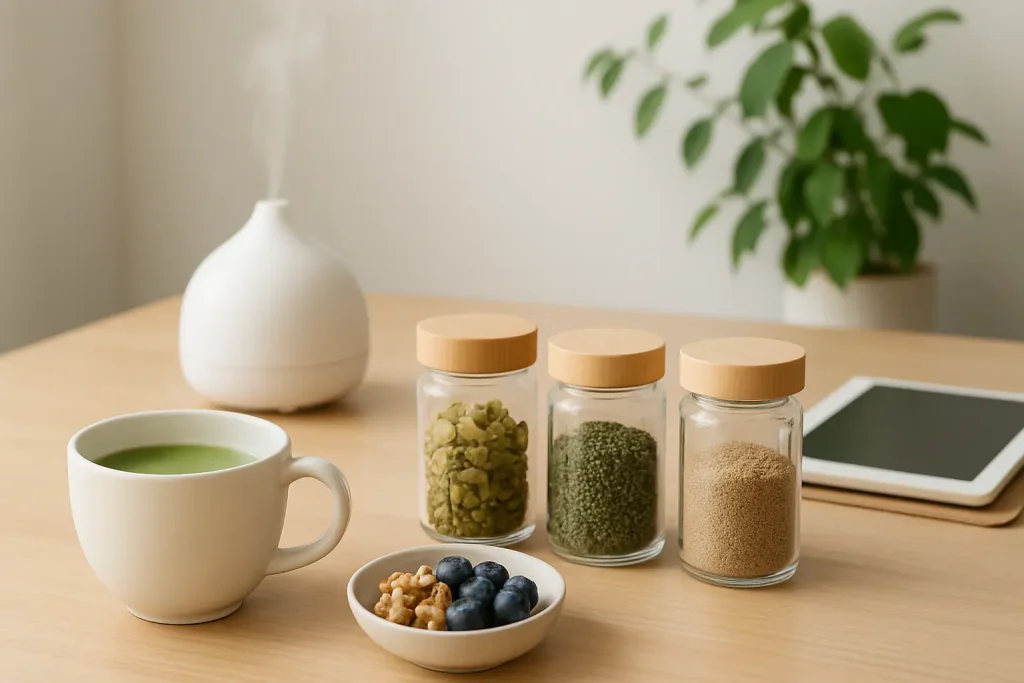 Health Embassy's dried herbs, including Ginkgo Biloba and Greek Mountain Tea, for naturally boosting mental clarity.