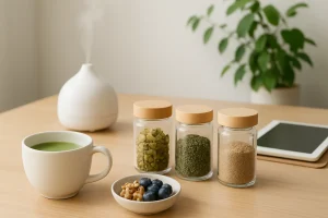 Health Embassy's dried herbs, including Ginkgo Biloba and Greek Mountain Tea, for naturally boosting mental clarity.