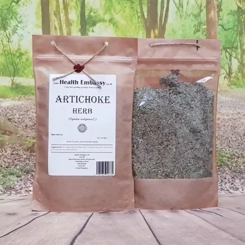 Artichoke Herb Health Embassy in branded bag packaging, premium dried herb.