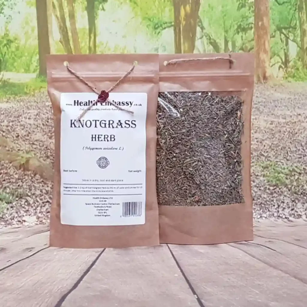 Dried Knotgrass Herb cut and hand-packed in a brown paper bag by Health Embassy