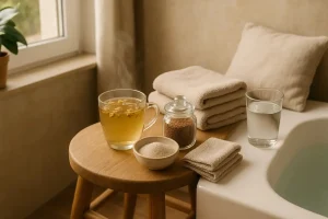 Health Embassy herbal products including Peppermint Leaf Tea, Plantago Ovata Husk, and Flaxseeds Brown for natural relief for hemorrhoids