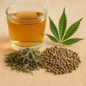 Industrial hemp herbal tea and seeds – natural hemp products by Health Embassy