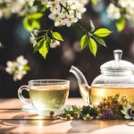 Spring herbal scene with chamomile, lemon balm, and passionflower for natural mood support, Health Embassy products